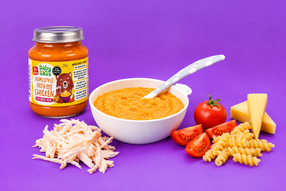 Halal Pasta & Chicken Baby Food Jars 6 x 125g | Baby Likes
