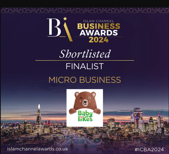 Islam Channel Business Awards recognised Baby Likes as a finalist in the Micro Business category in 2024